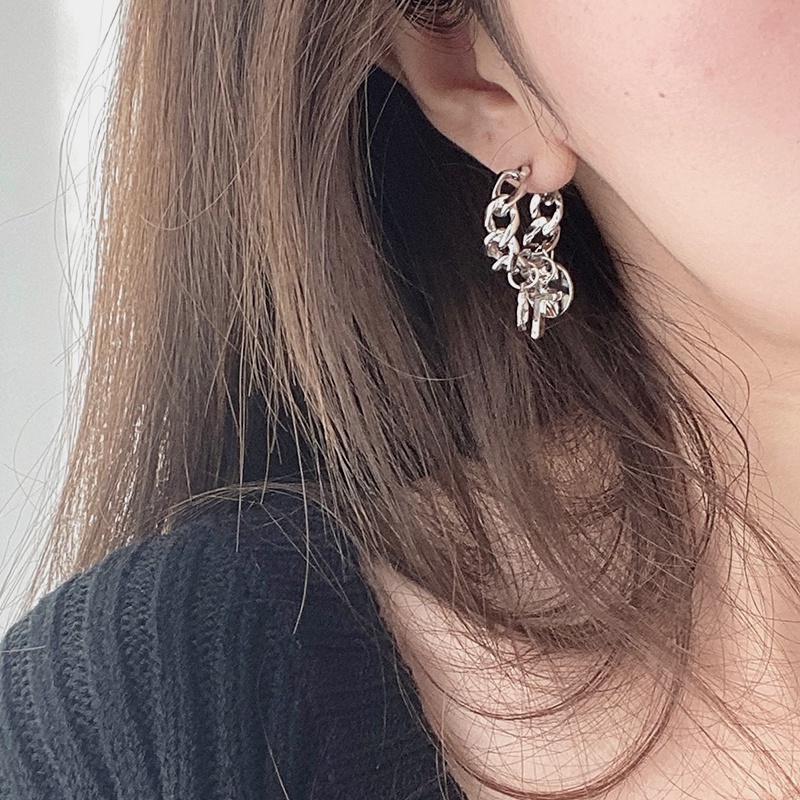 Bông Tai Thép Titan Hình Thánh Giá Thời Trang Cao Cấp