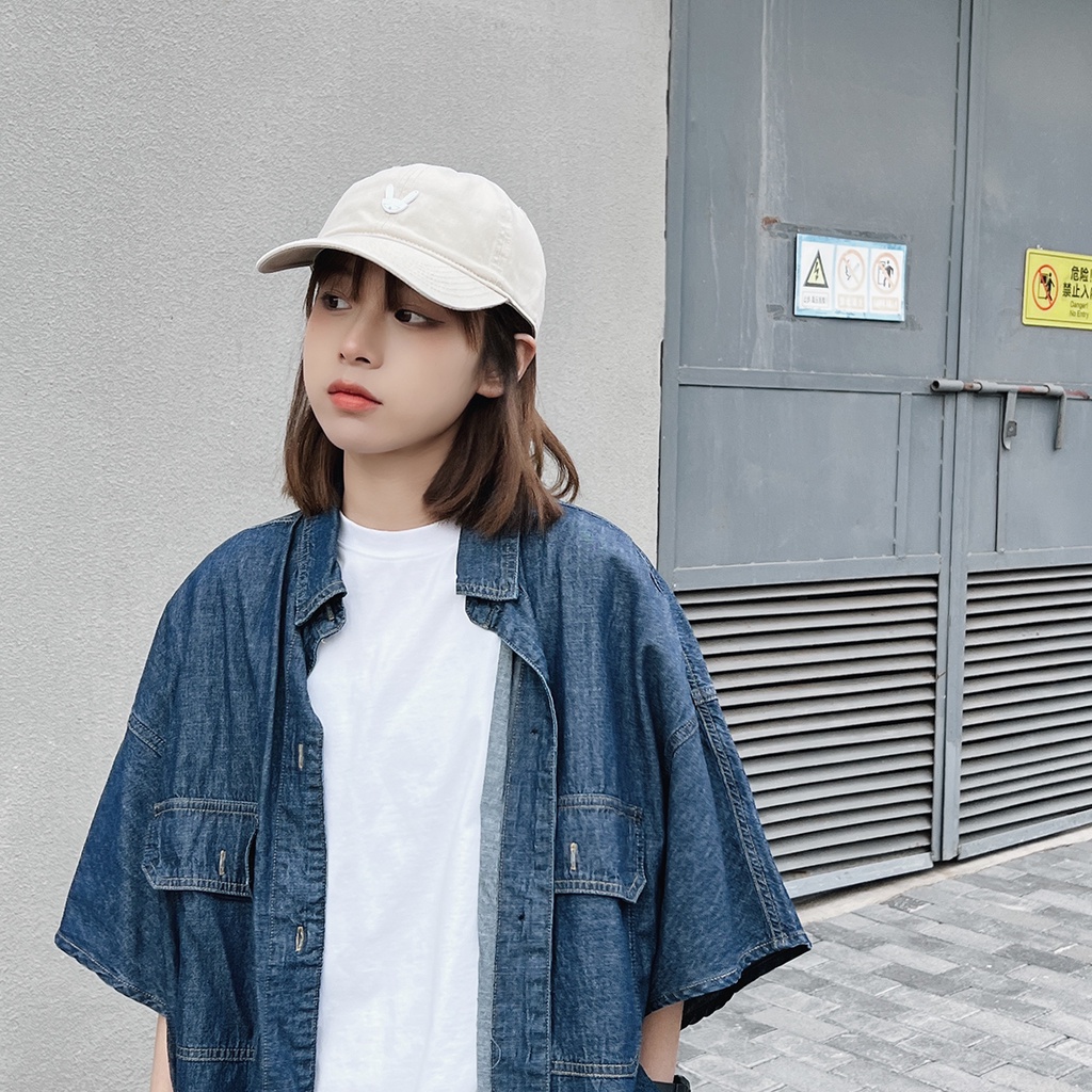Mũ Lưỡi Trai Cotton Màu Xanh Lá Đậm Phong Cách Hàn Quốc Thời Trang Mùa Hè Cho Nữ