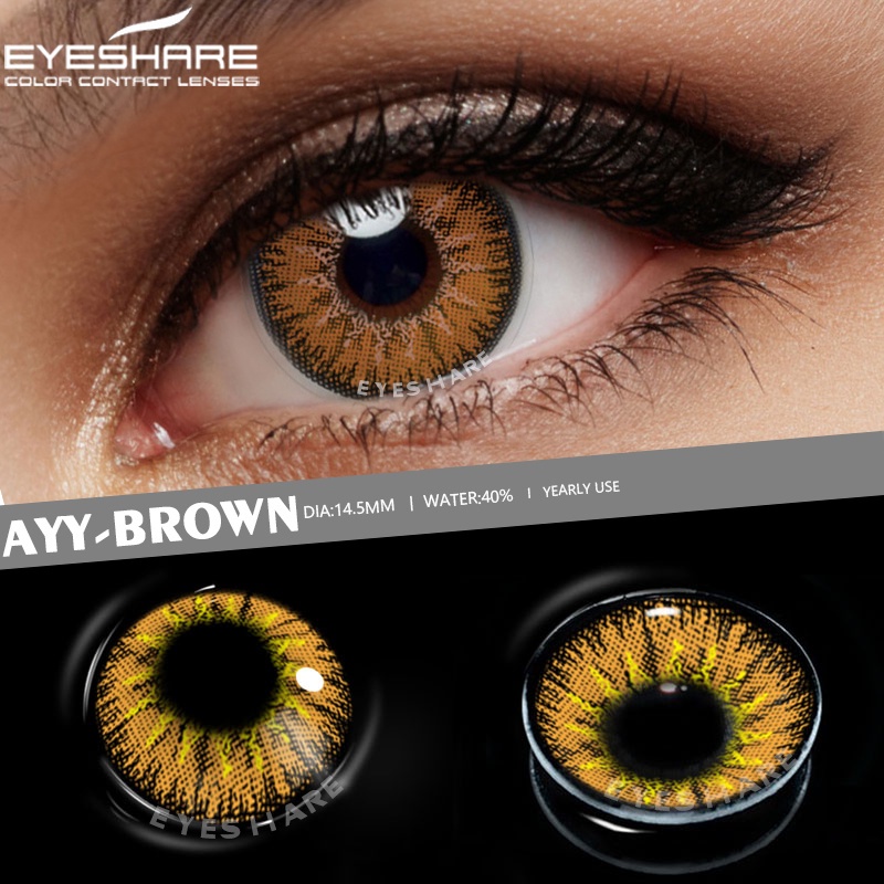 1 Cặp Kính Áp Tròng Nhiều Màu Sắc Hình Anime Dùng Trang Điểm Mắt Và Kính Áp Tròng