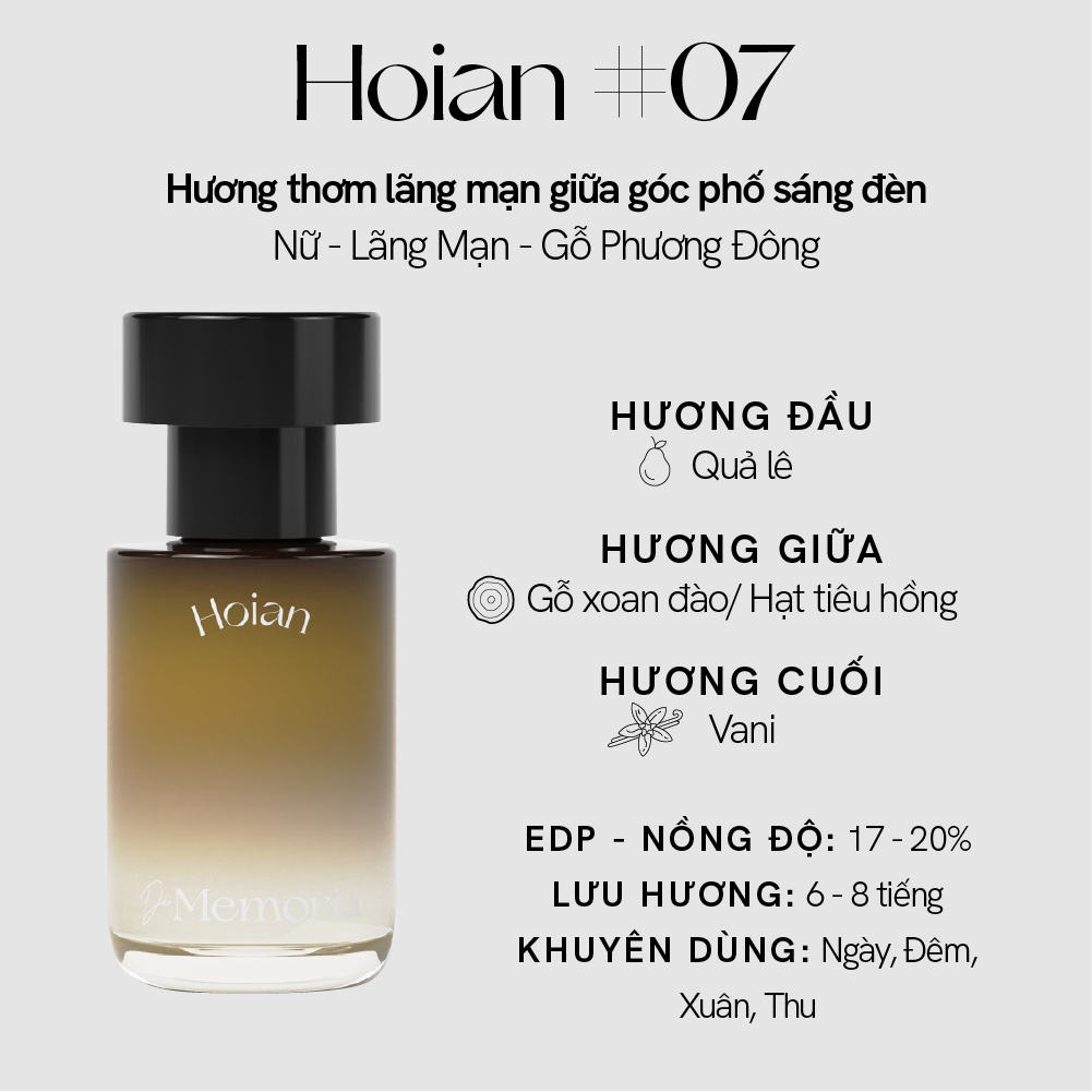 Nước Hoa De Memoria 30ml - 07 Hoian