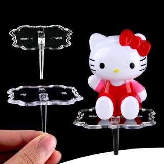 (Set 10c) Đế nhựa trong cắm thú lên bánh kem