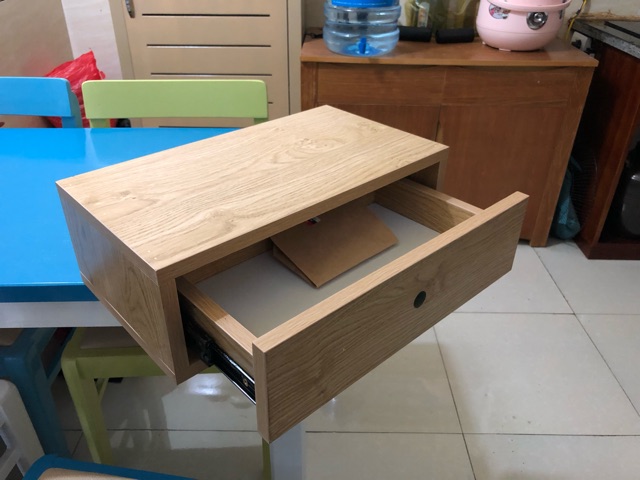 ✅ Bàn trang điểm treo tường mini vân gỗ đẹp 45cm BTD-3595 | BigBuy360 - bigbuy360.vn