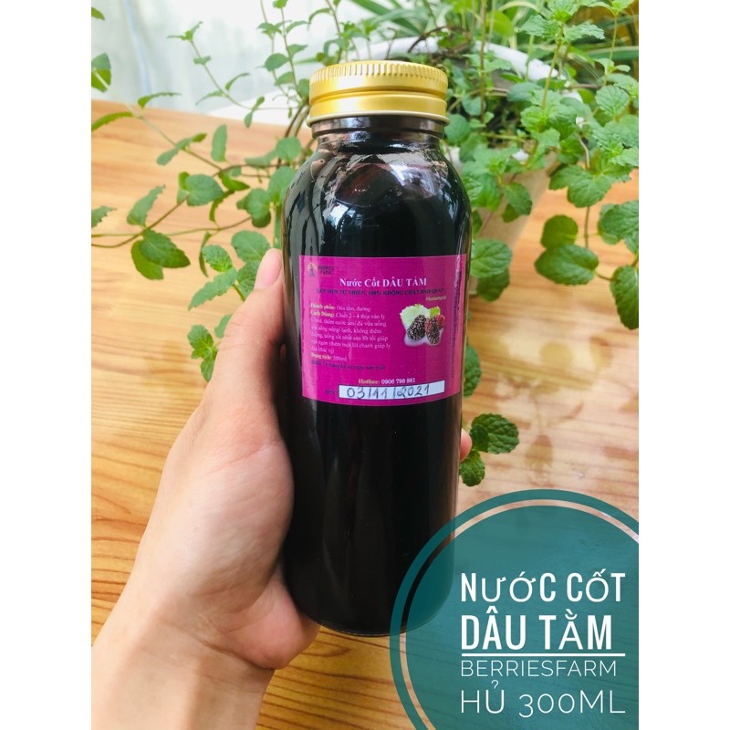 Thùng từ 5 hủ Dâu tằm ngâm đường vàng hủ 300ml thuỷ tinh| Berriesfarm