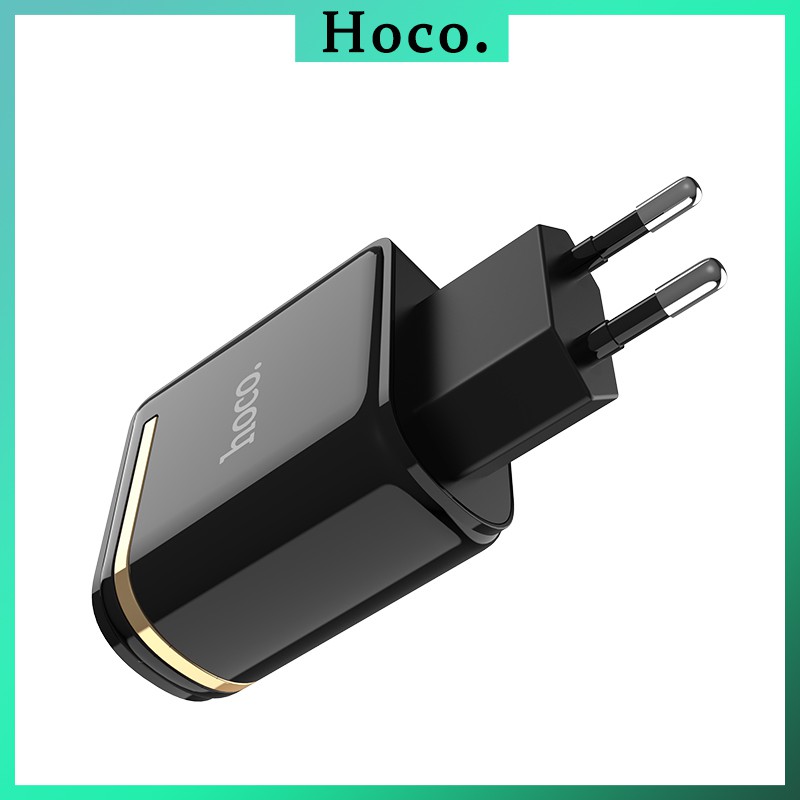 Củ Sạc Hoco C39A Cốc Sạc Nhanh 2 Cổng 2.4A EU Cục Sạc Đèn Led Báo Dòng Điện