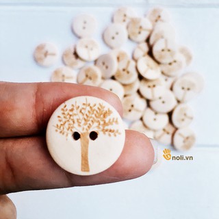 Cúc gỗ cây size 20mm