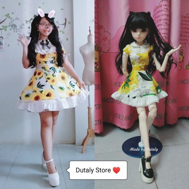 Váy hoa cho doll 1/3 🌻 (hàng đặt may, k có sẵn)