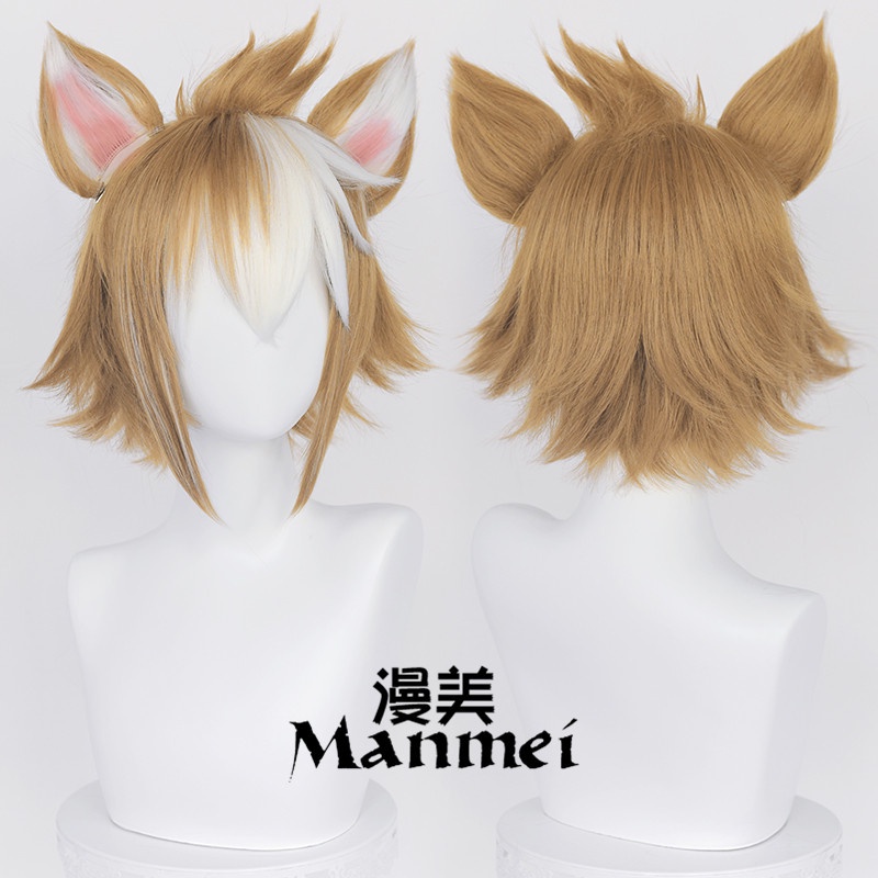 Tóc Giả Cosplay Nhân Vật Gorou 35cm Bằng Sợi Tổng Hợp Chịu Nhiệt