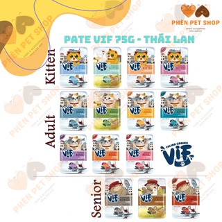 Combo 12 - vif - thức ăn cho mèo felina canino vif gói 75g - thức ăn chó mèo giá sỉ