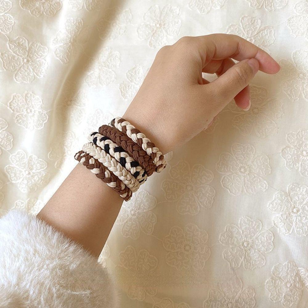 Dây Buộc Tóc Cao Su Co Giãn Thiết Kế Đơn Giản Cho Nữ