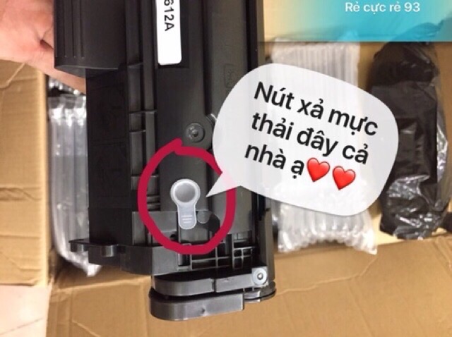 Combo 10hộp mực máy in canon 2900/3000 Có NÚT NẠP MỰC và NÚT XẢ MỰC THẢI dễ dàng đổ mực lại