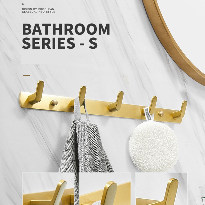 Móc Treo Khăn Tắm / Mũ / Chìa Khóa Bằng Nhôm Tiết Kiệm Không Gian Tiện Dụng