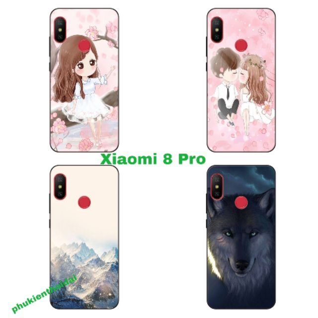 Ốp Xiaomi Mi 8 Pro FREESHIP Từ 50k dẻo TPU in 3D siêu đẹp