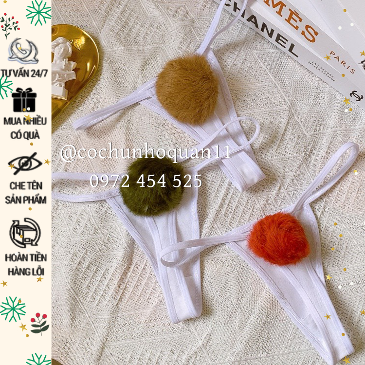 CK118 - Quần lót thun lưới có đuôi thỏ siêu gợi cảm -cochunhoquan11