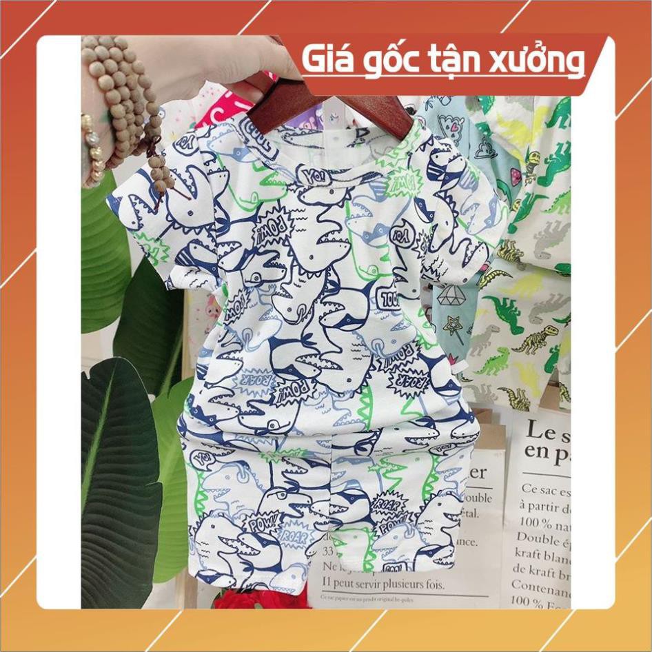 Quần áo trẻ em,đồ bộ em bé - Bộ hè bé trai + bé gái  cotton 4 c cao cấp size 6-15kg (MÀU NGẪU NHIÊN)