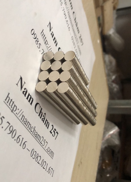 [Xả Kho] Nam châm viên 10x1mm, loại nam châm trắng đất hiếm mỏng lực hút mạnh