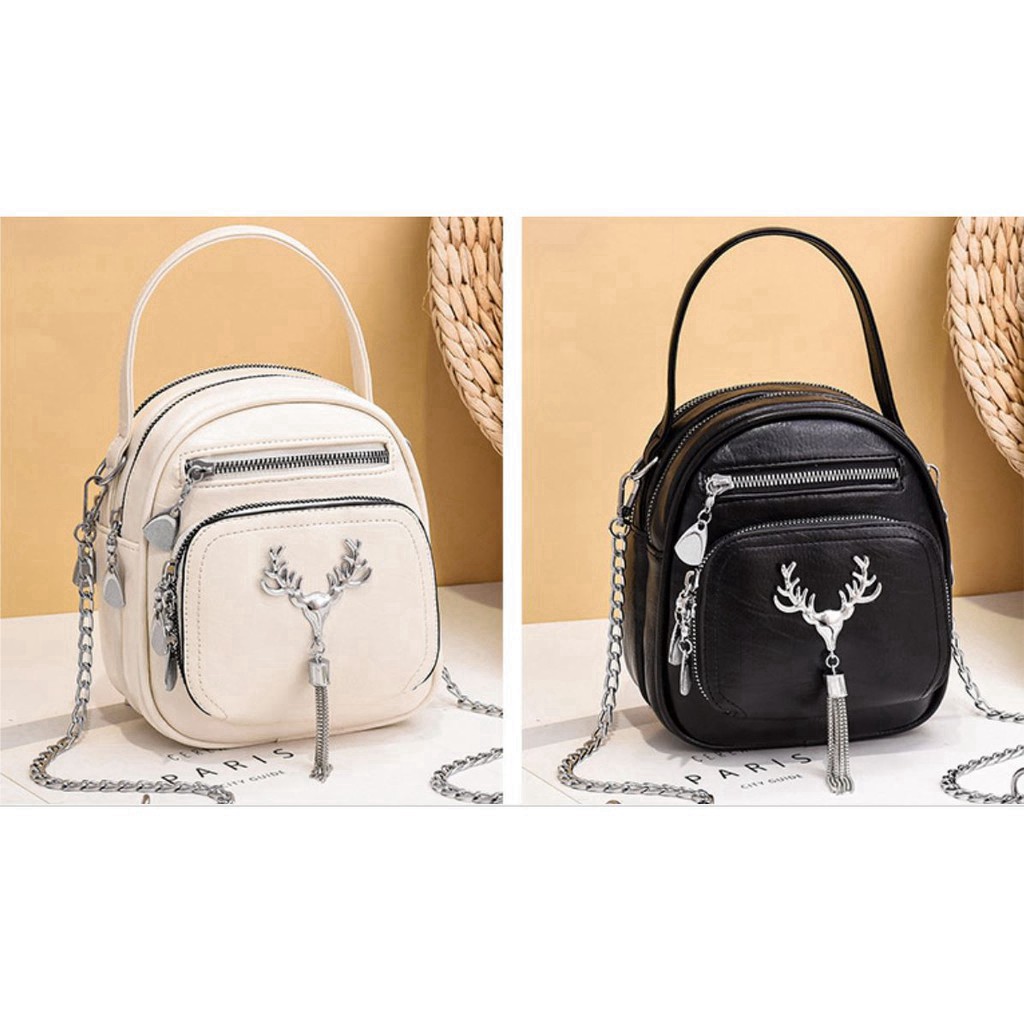 Balo nữ đeo chéo thời trang da mềm BL01 túi đeo chéo nữ - Chip Xinh