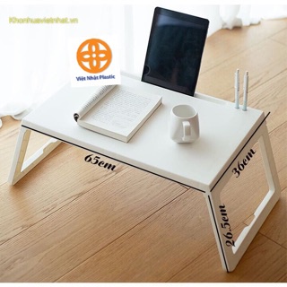 Bàn gấp gọn ⚡️FREESHIP⚡️ có khe cắm ipad- bàn học mini mẫu mới 2021 Gía rẻ- 1833