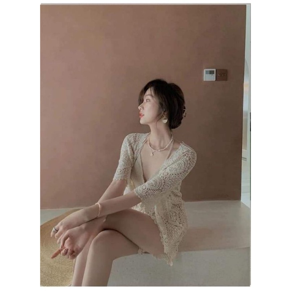 Bikini Len Đi Biển, Set Ren 3 Món Quảng Châu Dạng Tua Tròn Vivi Shop [Có Tách Lẻ] [Kèm Ảnh Thật] | BigBuy360 - bigbuy360.vn