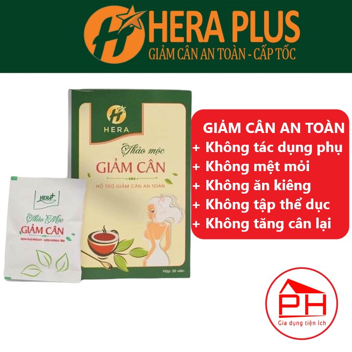 Thảo mộc GIẢM CÂN HERA Plus  Trà giảm béo CẤP TỐC detox an toàn không phải thuốc giảm cân