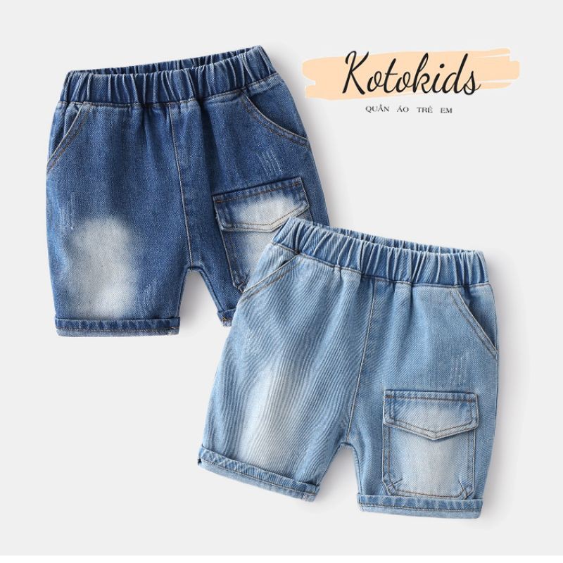 Quần Short Jean cho bé Wellkids quần bò chất mềm cho bé (KZ3207)