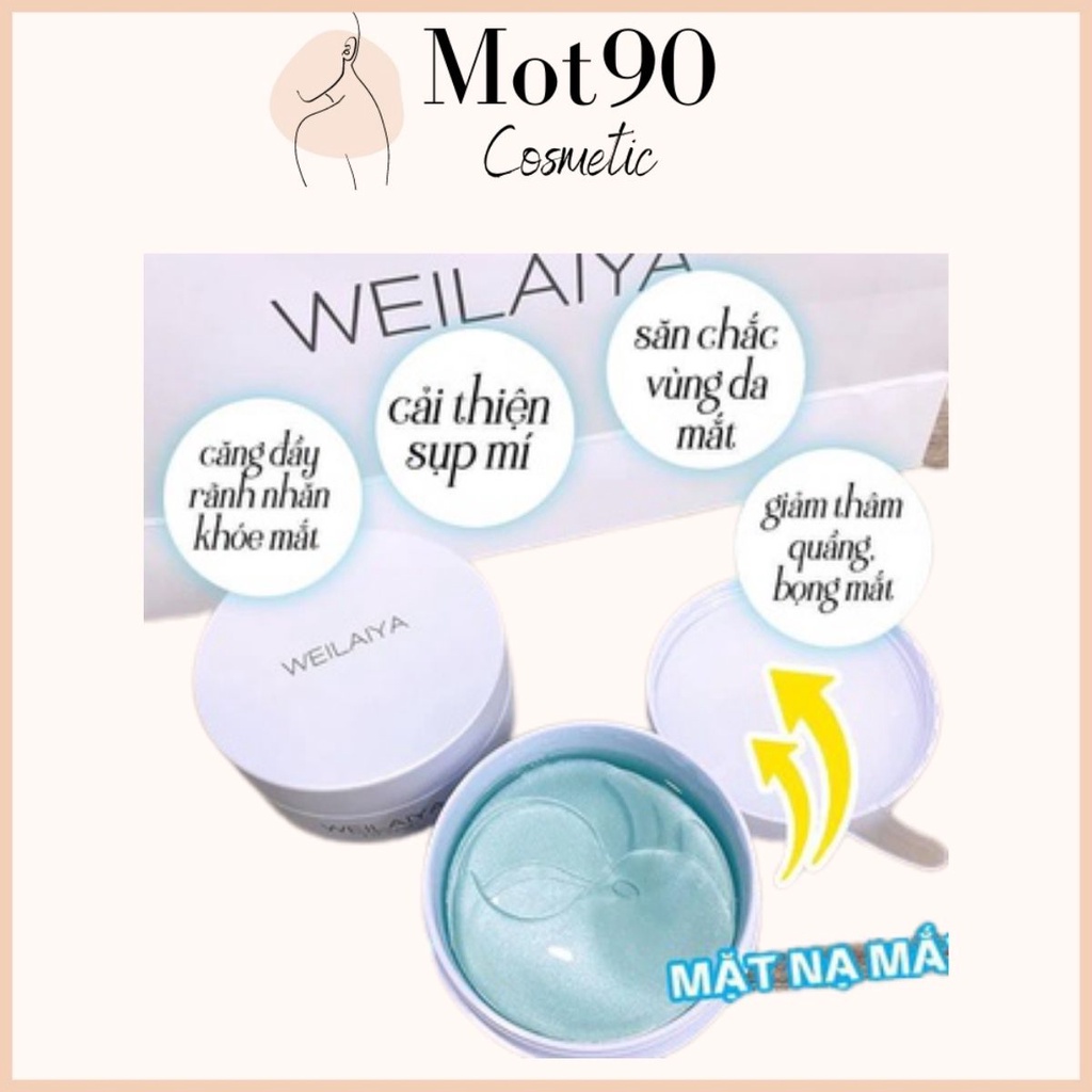 Mặt Nạ Mắt Collagen Weilaiya Chính Hãng Làm Mờ Thâm Vết Nhăn Quanh Mắt Cho Viền Mắt Căng Bóng