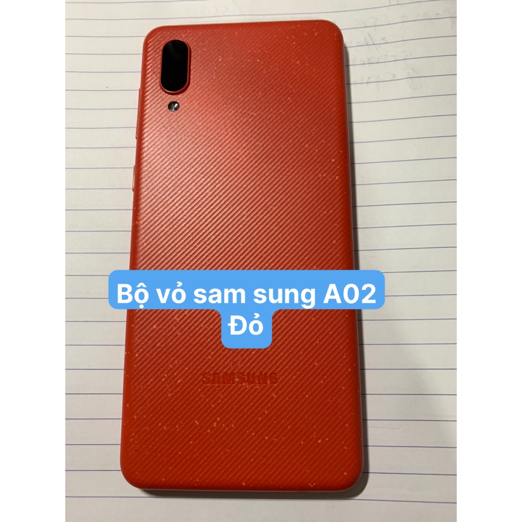 Bộ vỏ samsung A02 - gồm lưng vỏ,xương,phím,kính camera
