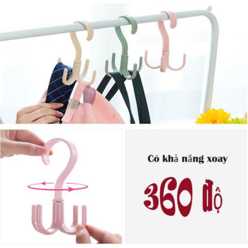 Móc treo đa năng 4 chân xoay