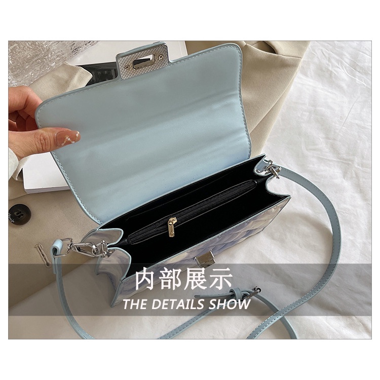 Túi Xách JASMIN NOIR Đeo Chéo Họa Tiết Kẻ Sọc Có Khóa Cài Dành Cho Nữ