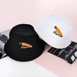 Nón bucket - tai bèo thêu hình carrot