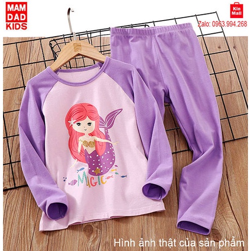 Bộ Đồ Ngủ Dài Tay Cho Bé Gái MAM DAD KIDS