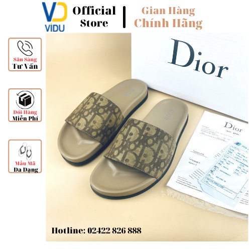 Dép nam thời trang DIOR ViDu 21108 màu vàng chống trơn trượt, đi êm chân