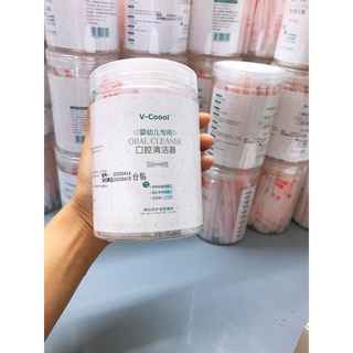 Gạc rơ lưỡi, tưa lưỡi VCool kháng khuẩn vệ sinh răng miệng cho bé