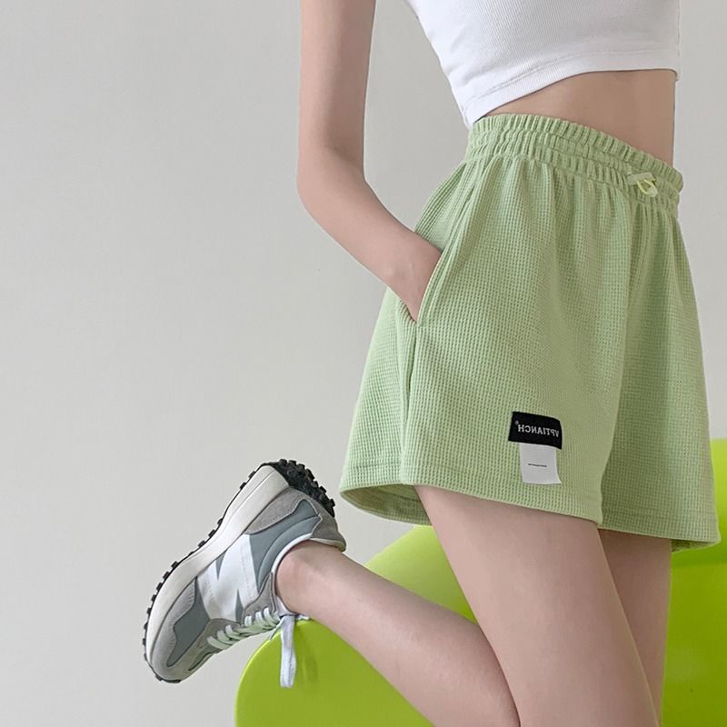 Quần Short Thể Thao Lưng Thun Ống Rộng Phong Cách Hàn Quốc Dành Cho Nữ