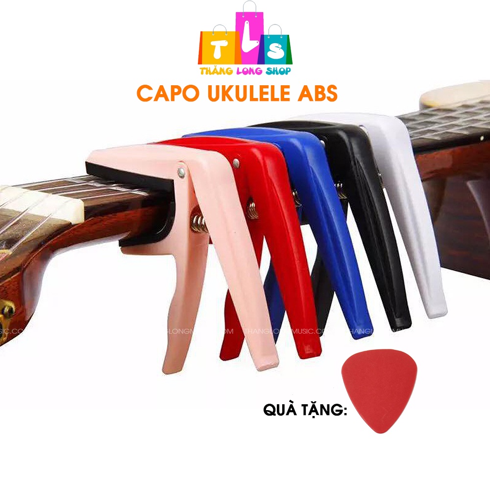 Capo Ukulele nhựa abs Cao cấp (tặng 1c pick xinh xắn)