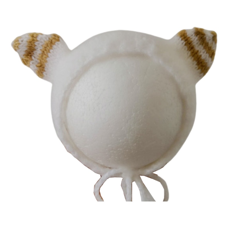 Mũ beanie đan len họa tiết hoạt hình làm phụ kiện chụp ảnh cho bé sơ sinh
