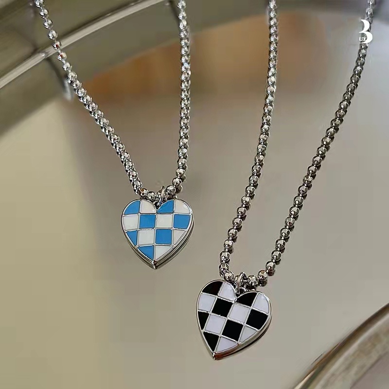 Vòng cổ bạc mặt hình trái tim xinh xắn cho nữ