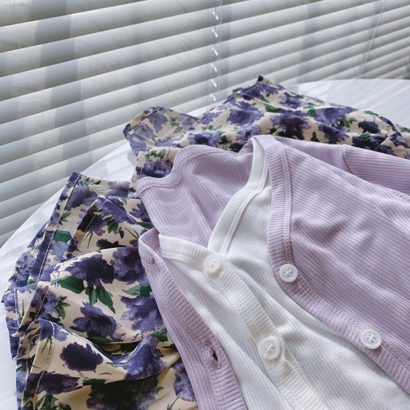 Áo cardigan giả 2 mảnh kèm fback