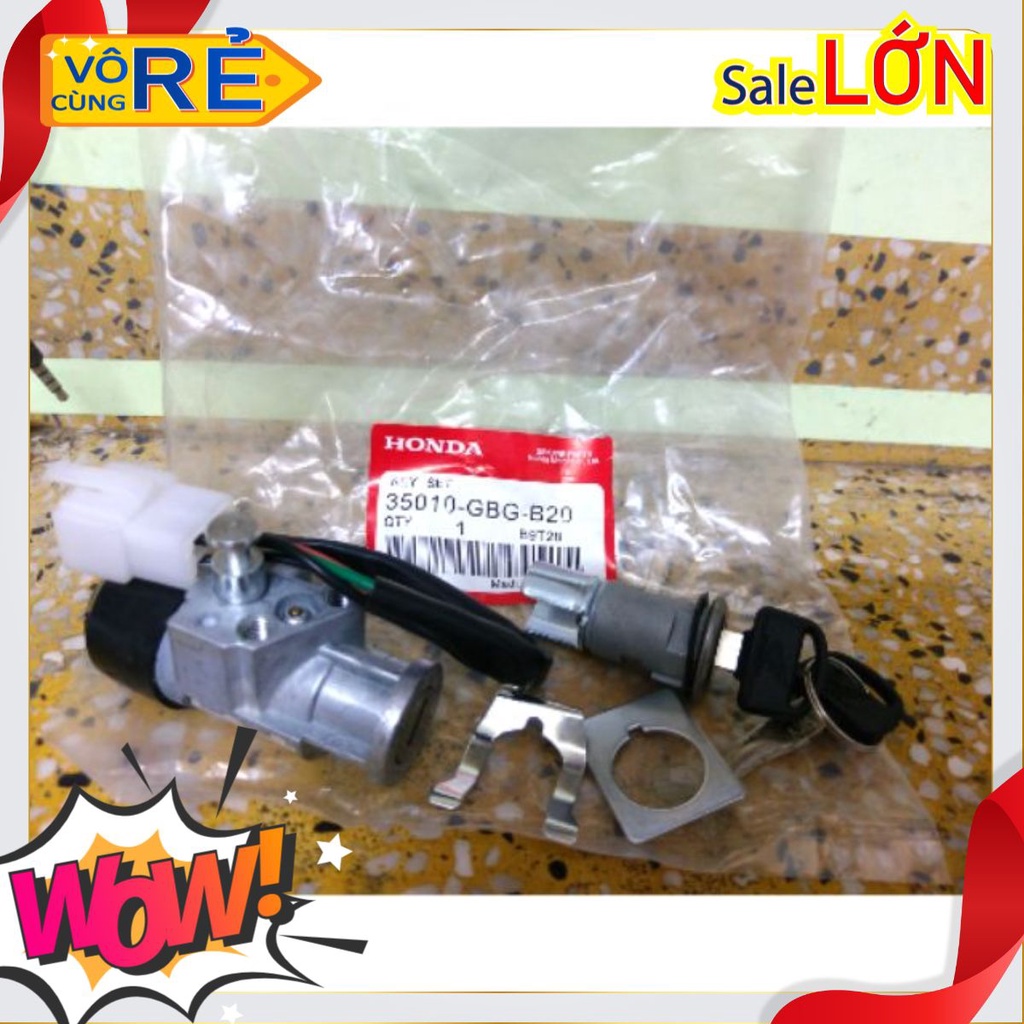 Ổ khóa 2 cạnh Dream 50cc 100cc chính hãng-hàng Honda Thái Lan, có yên khóa cho xe máy
