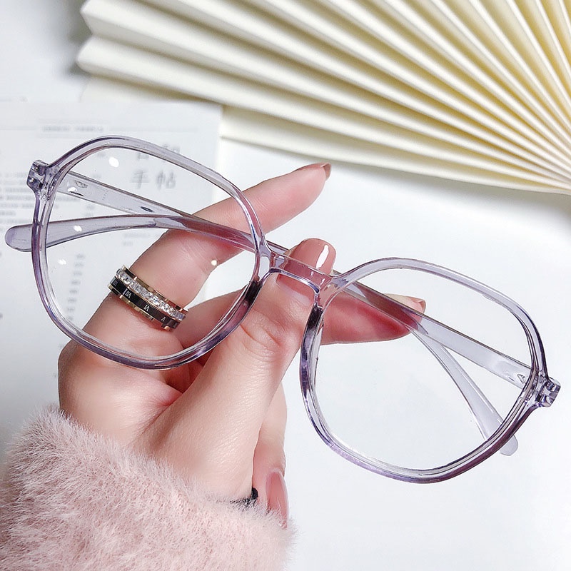 Mắt kính gọng trong suốt chống ánh sáng xanh phong cách cổ điển thời trang sành điệu cho nữ
