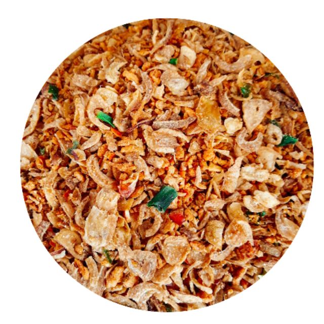Muối tôm hành phi ăn bánh tráng siêu ghiền