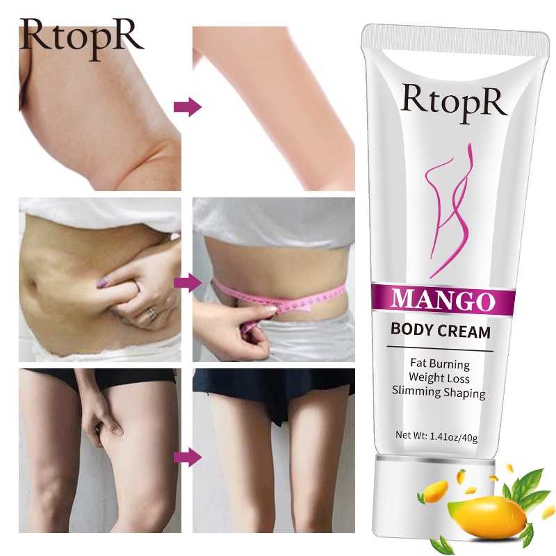 RtopR Kem giảm cân Quả xoài Giảm Béo Body Giảm Béo Định Hình Tạo Đường Cong Đẹp Làm Săn Chắc Cơ Thể Mango Slimming Weight Lose Cream 40g