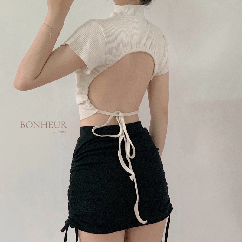 [ẢNH THẬT CLIP THẬT] Kylie Top TẶNG KÈM DÁN NGỰC Áo buộc dây hở lưng sang chảnh quyến rũ | BigBuy360 - bigbuy360.vn