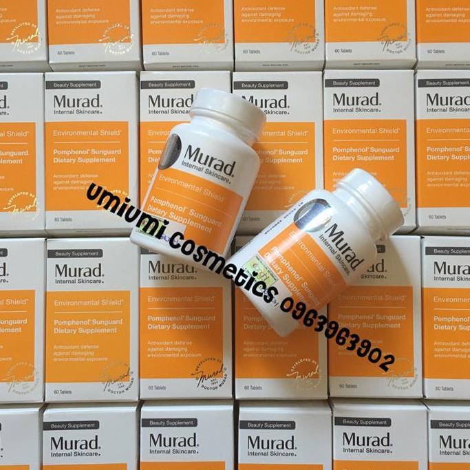 [CHÍNH HÃNG] VIÊN UỐNG CHỐNG NẮNG MURAD POMPHENOL SUNGUARD DIETARY 60 VIÊN/ HỘP