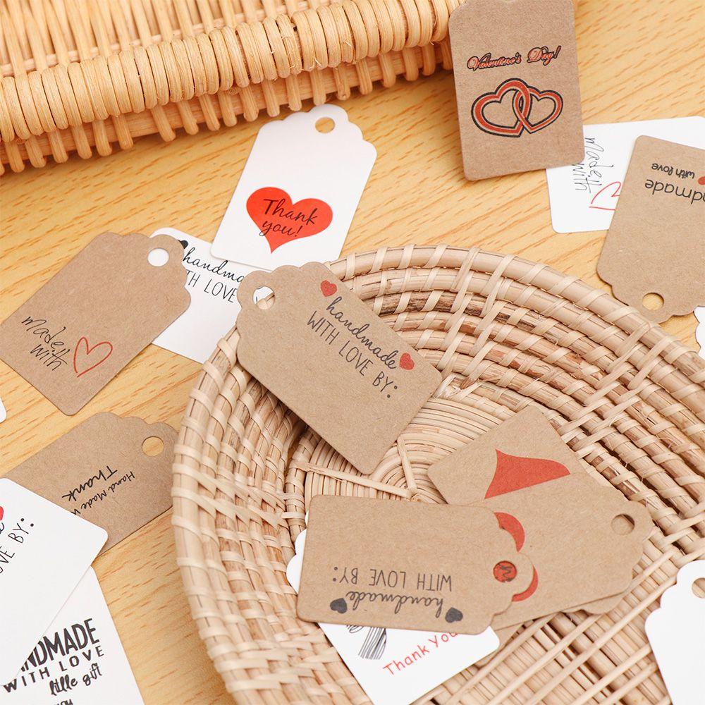 Set 100 Thẻ Giấy In Chữ Thank You