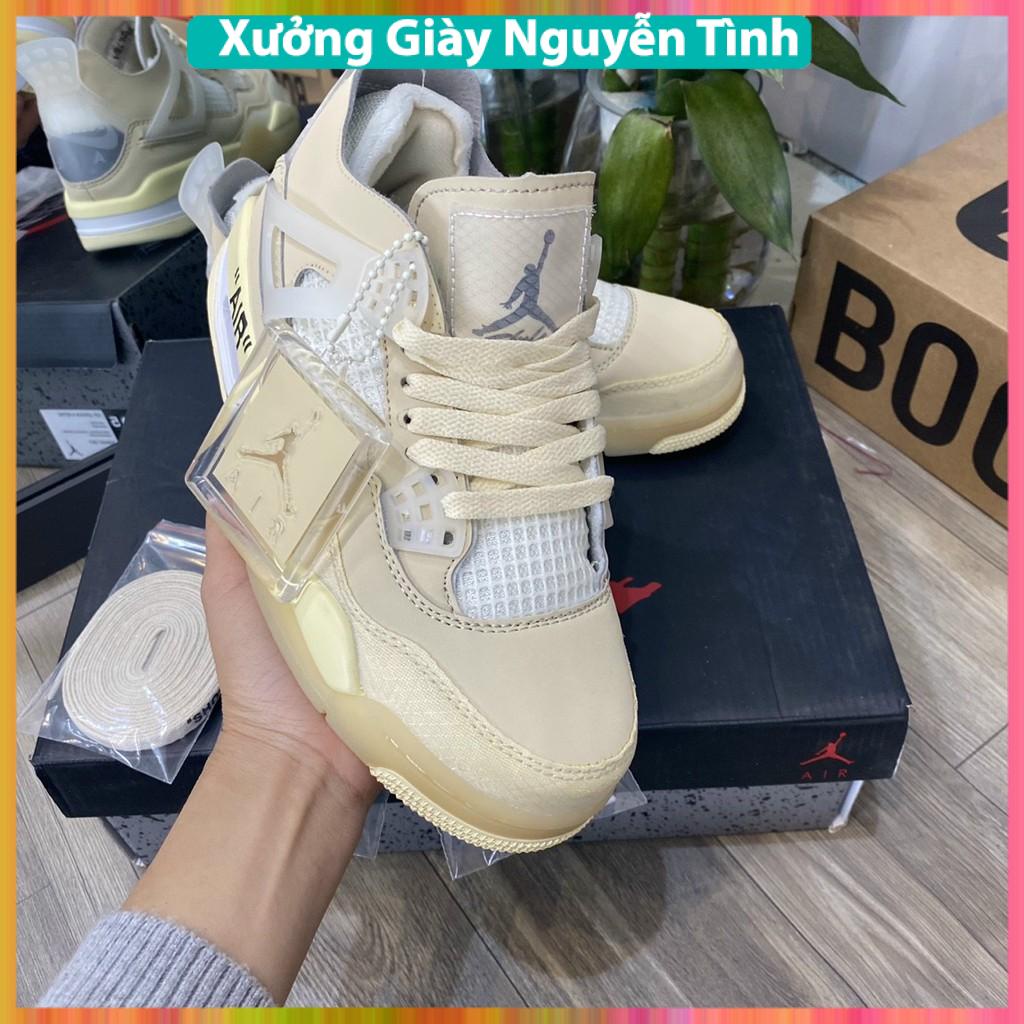 Giày Sneaker Jordan 4 Off White Full Box Full Phụ Kiện Freeship