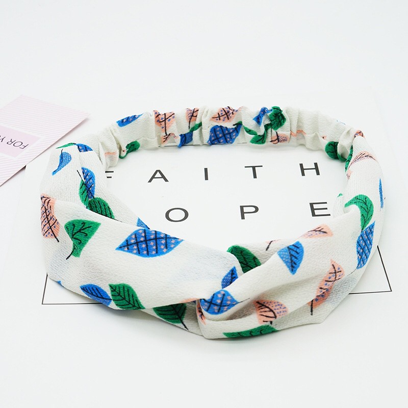 Băng đô nữ họa tiết hoa lá xinh vải mềm nhẹ nhàng