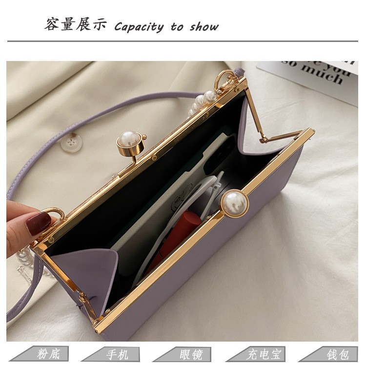 Túi xách nữ quai hạt ngọc dáng vuông TT 34 | BigBuy360 - bigbuy360.vn