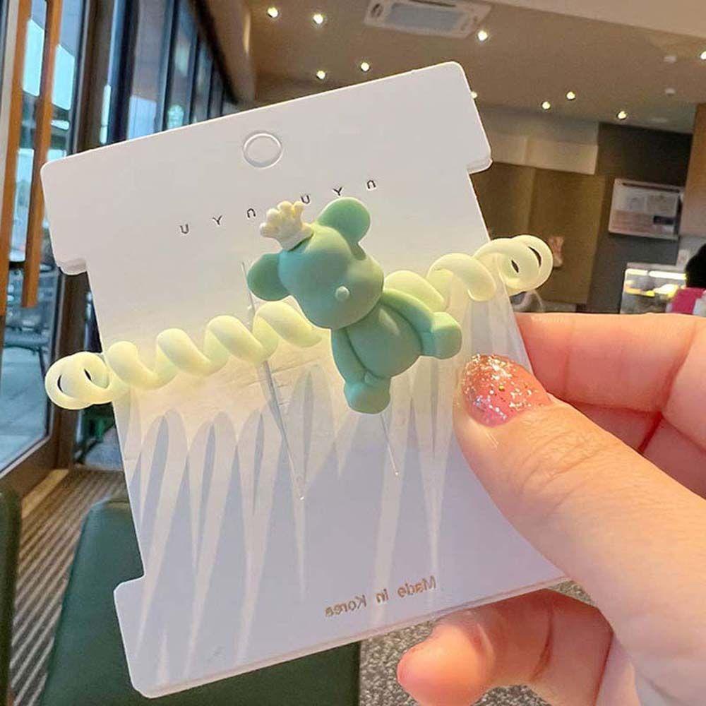 FORBETTER Dây Cột Tóc Đuôi Ngựa Dạng Xoắn Ốc Nhiều Màu Sắc Dễ Thương