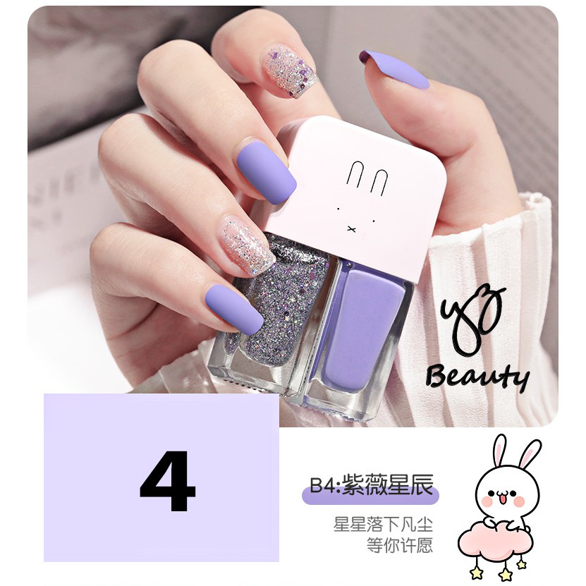 Full Set 2 Chai Sơn Móng Tay Nhũ + Lì Fairy's Gift 2 màu * 6ML - YZ05