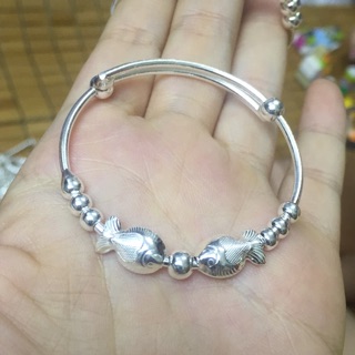 Vòng tay cá chép bạc ta chuẩn doraemon